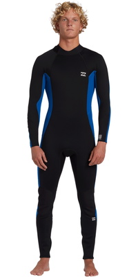 2025 Billabong Mens Foil 4/3mm Back Zip Våddragt ABYW100235 - Mid Blue